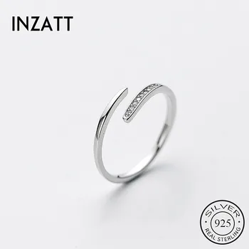 INZATT Real Argint 925 Placat cu Inel Reglabil Pentru Femei de Moda de Petrecere Minimalist Bijuterii Fine 2020 Accesorii Drăguț