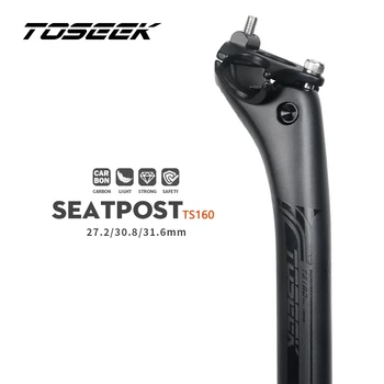 TOSEEK Negru Mat, Carbon Biciclete Seatpost Offset 20mm Ciclism MTB sau Sosea Biciclete Seat Mesaj Seat Tube 27.2/30.8/31.6 mm