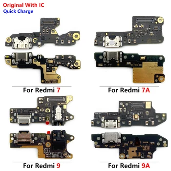 100% Original Pentru Xiaomi Redmi 5 6 6A 7 7A 8A 8 9 9A 9C USB Port de Încărcare Priză de Bord Flex Conector de Cablu Piese Microfon