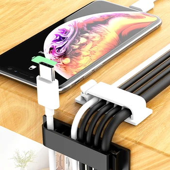 Cablu Înveliș USB Cablu Bobinator Plug-in Repararea Putere Cleme Pentru Cabluri de Rețea Auto-Adeziv de Perete Cablul de Bucătărie Bobinator