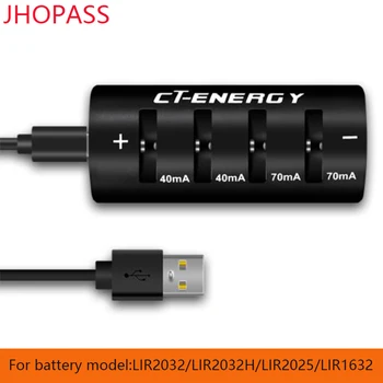 De înaltă calitate încărcător 2032 LIR2032H LIR2032 LIR2025 LIR1632 LED 3.7 V 3.6 V 4slot litiu butonul încărcător de baterie pentru USB