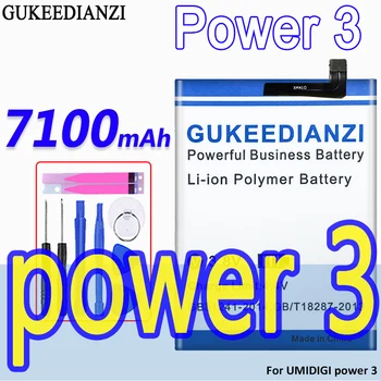 GUKEEDIANZI de Mare Capacitate Baterie 3 7100mAh pentru UMIDIGI Putere 3 Bateria