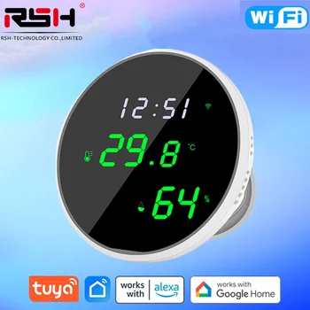 RSH Tuya WiFi Temperatură și Umiditate Senzor Detector de Iarna Termometru Higrometru de Viață Inteligentă Acasă Controler de Temperatura