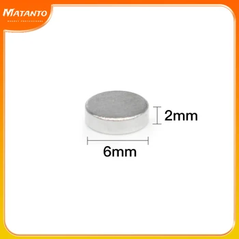 50/100/200/300/500/1000BUC 6x2 Mini Rotunde Mici Magneți Puternici 6mm x 2mm N35 Circular Permanent Magnet Neodim Disc 6x2mm 6*2