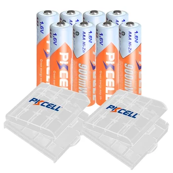 8PCS PKCELL AAA 900mWh baterie 1.6 V NIZN acumulatori aaa ni-zn de reîncărcare cu 2PC AAA/AA baterie de caz /CUTIE pentru jucarii