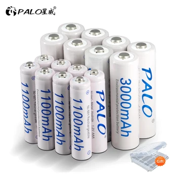PALO AA + AAA Baterii Reîncărcabile AA 1.2 V 3000mAh 1.2 V AAA 1100mAh Ni-MH aa, aaa baterii pentru Lanterna aparat de Fotografiat de Jucărie Mașină