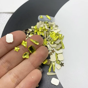 20/100buc Citrin se Amestecă Forma de Unghii Crystal Diamond Strass Pietre de Sticlă 3D Pentru Unghii Decoratiuni de Arta de Design de Bijuterii Consumabile