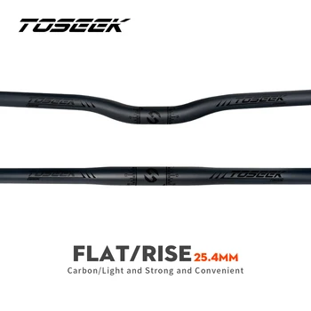 TOSEEK Full Carbon Ghidon 25.4 mm Pliere Biciclete Orizontale Barei de 400-700 MM, de culoare Negru Mat Ultralight Biciclete Direct Handleba