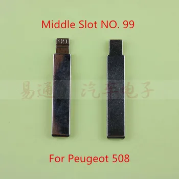 Top Calitate de Mijloc de Slot NU. 99 Cheie Lama Pentru Peugeot 508 Flip Key Blade, Mașină De Gol Cheie Lama