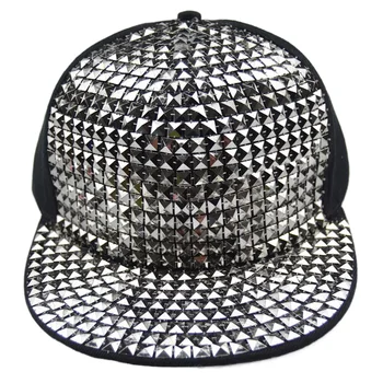 Bretele Reglabile Paiete Snapback Pălării Bling Plat Bill Șapcă De Baseball Punk Rock, Hip Hop Stil De Moda Streetwear
