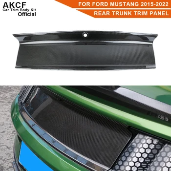 Fibra de Carbon Portbagajul din Spate Panou Exterior pentru Ford Mustang 2015-2022 ABC Negru Lucios din Spate a Capacului Portbagajului Capac Body Kit