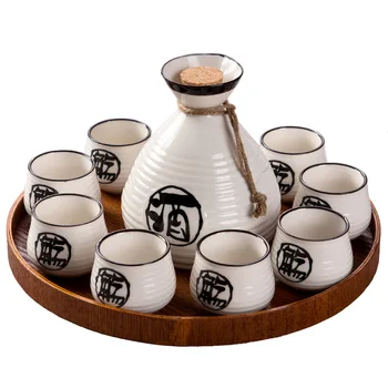 250ml de Epocă Ceramice Dragul Oală cu 6 Cesti Set de preparate din Bucătăria Japoneză Dragul Sticla Spiritul Set Pahare Set