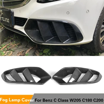 Fibra de Carbon / FRP Bara Fata de Aerisire Trim Mesh Grill Cadru pentru Mercedes-Benz W205 Sedan de Bază C180 C200 2015 - 2018 C-Class