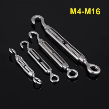 M4 M5 M6 M8 M10 M12 M14 M16 304 din Oțel Inoxidabil Cârlig-Ochi piulițe de strângere cabluri de Tensiune
