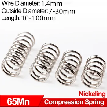 Cilindrice Elicoidale de Comprimat Backspring amortizor Presiune Reveni arc de Compresiune 65Mn Sârmă de Oțel cu Diametrul de 1,4 mm