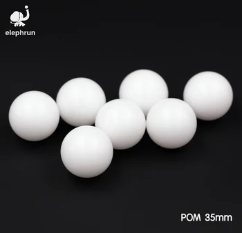 35mm Delrin Polyoxymethylene ( POM ) / Celcon Solid Bile de Plastic, pentru Supape cu Bilă și Rulmenți