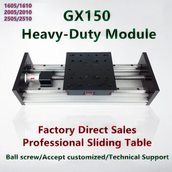 GX150*150 100 mm-500 mm dublu cursor dublu linia de cale ferată șurub cu bile de precizie liniare glisați ghidul feroviar, electric, CNC cruce module