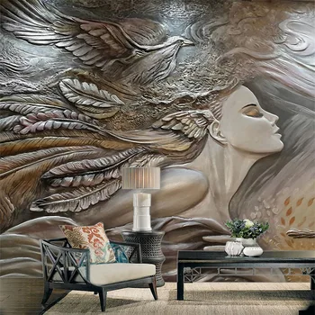 Personalizate Orice Dimensiune Murale 3D Tapet Creative de Relief Frumusețea Păun Pictura pe Perete Camera de zi Dormitor Sufragerie Arta gazete de Perete