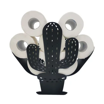 Cactus Forma De Rola De Hârtie Igienică, Șervețele Raft De Depozitare Din Metal De Fier Meserii Baie Sta Acasă Decorative Decor