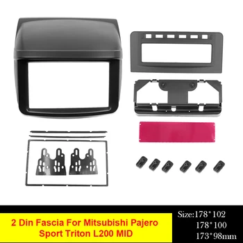2Din Car Audio Radio Fascia Pentru Mitsubishi Pajero Sport Triton L200 MIJLOCUL DVD Mijlocul Stereo Cadru Panou de Retehnologizare Bezel Trim Kit