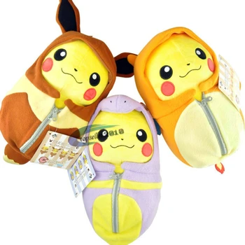 Pokemon Film Japonez din Jur Pikachu Sac de Dormit Seria Dragon de Foc-respirație Ibu Abo Șarpe Papusa de Plus pentru Copii Cadouri