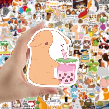 100buc Animale Drăguț Kawaii cobai Autocolante de Desene animate Japoneze Hamster Autocolant pentru Albumul de Papetărie Laptop Telefon Decor
