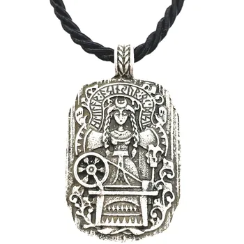 Frigga, Zeița Sorții Runic Rune Amuleta Vrăjitoare Busola Pandantiv Viking Colier Wicca Vrăjitorie Femei Bijuterii Accesorii