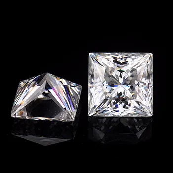2.5*2.5 mm Princess Cut Alb Moissanite Piatra Liber Moissanite Diamant 0.11 carate pentru Ring
