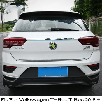 Accesorii Din Oțel Inoxidabil Spate Coada Capac Portbagaj & Superioară A Hayonului Suprapunere De Benzi Capac Ornamental Pentru Volkswagen T-Roc T Roc 2018 - 2023