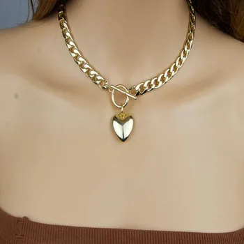 Noua sosire moda NK gros lanț colier stil boem cupru piersic inima pandantiv bijuterii cadouri pentru femei
