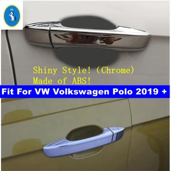 Ușa Trageți mânerul ușii Mâner Prinde Decor Capac de Acoperire Trim Fit Pentru VW Volkswagen Polo 2019 - 2022 Crom Exterior Accesorii