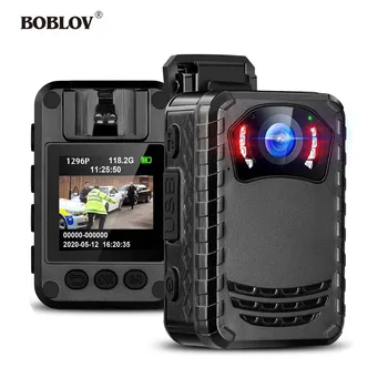 BOBLOV N9 Mini Corpul Camera Full HD 1296P Corp Montat aparat de Fotografiat Portabil Mic Viziune de Noapte Poliție Corp Cam de 128GB/258GB mini camera