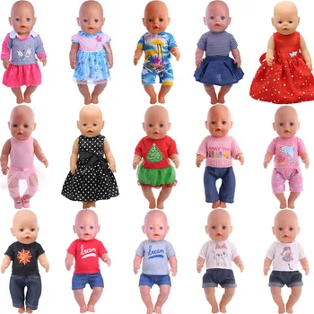 Haine Papusa 15 Stiluri Lucrate Manual, Haine, Rochii, Fuste Pentru 18 Inch American Doll&43 Cm Născut Papusa Accesorii Pentru Generarea Fata