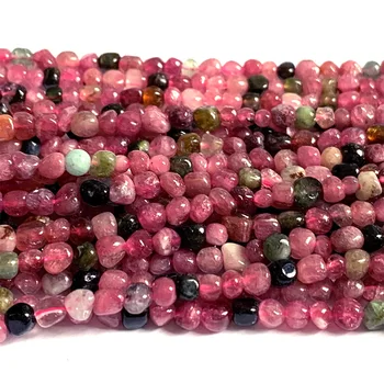 Veemake Negru Turmalina Roz DIY Colier Bratari Cercei Piatră prețioasă Naturale Cristal Nugget Margele Pentru a Face Bijuterii 07256