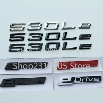 3D ABS edrive e mașina 530le 330e scrisoare Emblema, Insigna Amortizor Portbagaj autocolant Auto Pentru BMW seria 5 nou de energie crom Negru Rosu