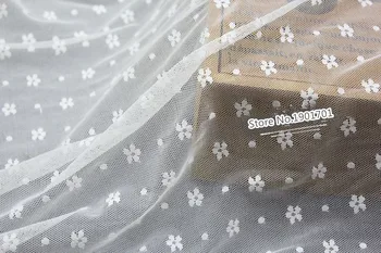 tesatura dantela material de plasă 150cm diy rochie de accesorii de îmbrăcăminte Elastic Net fire de broderie flori mici perdele tesatura