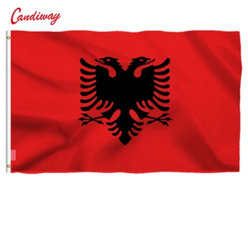 90 x 150 cm Albania flag Banner Agățat Albania drapelul Național Decor Acasă NN030