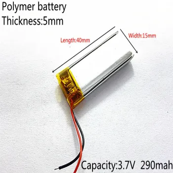 3.7 V 290mAh 501540 Litiu-Polimer Li-Po, li-ion Reîncărcabilă de celule de Baterii Pentru Mp3 MP4 MP5 mobil GPS bluetooth