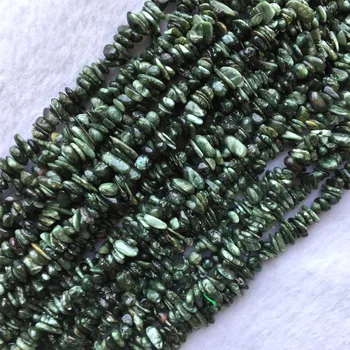 Naturale de înaltă Calitate Autentic Verde Seraphinite Nugget Chip Margele Vrac 3x8mm