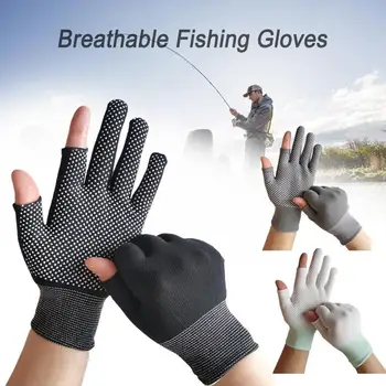 Impermeabil Anti-Alunecare Pescuit Mănuși cu Două Degete de Iarnă Mănuși de Ciclism Complet în aer liber Cald Ecran Jumătate-Deget Mănuși J0H9