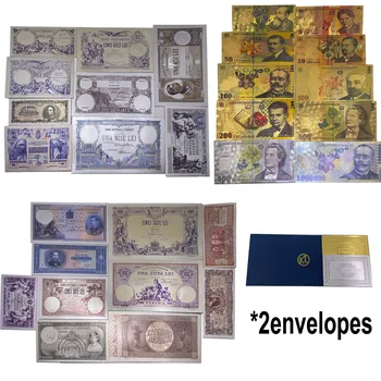 Mai multe modele de Aur/argint Folie de Plastic Bancnote românești de suveniruri Moneda de 100 de ani a României a propunerii de colectare de bani