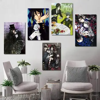 black butler Film, show TV Anime poster Pictura Decorativa 24x36 Panza Poster de Arta de Perete Camera de zi Postere Pictura Dormitor
