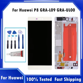 Testat Pentru Huawei P8 Display LCD Touch Screen cu Cadru Pentru HUAWEI P8 GRA-L09 GRA-UL00 Ecran LCD Piese de schimb