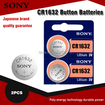 2 buc originale noi bateriei pentru Sony cr1632 3v butonul de celule monedă baterii pentru ceas calculator ECR1632 cr 1632 Baterii cu Litiu