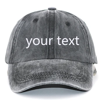 10buc MOQ broderie text personalizat de baseball capac brodat 100% bumbac spălate nestructurate sport tata pălărie nouă snapback pălării unisex