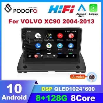 Podofo 2 Din Android Radio Auto Pentru Volvo XC90 2004-2013 Multimidia Video Player Carplay Navigare GPS Stereo Autoradio
