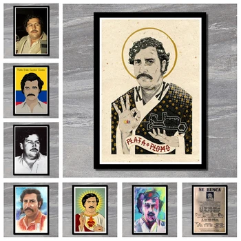 Perfect JL Pablo Escobar Hot de Arta Celebre Tablou Clasic de Film Poster de Perete Autocolante