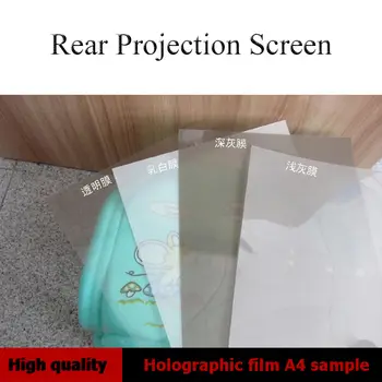 SUNICE A4 Eșantion de Înaltă Definiție și de Înaltă Contrast 3D Holografic Ecran de Proiectie de Film 5 Culori la Alegere Auto-adeziv