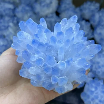 NOU!!!!!Naturale Albastru Fantomă Fantomă Cristal De Cuarț Grup Rock Pietre Minerale Vindecare Reiki Specimen Decor Acasă