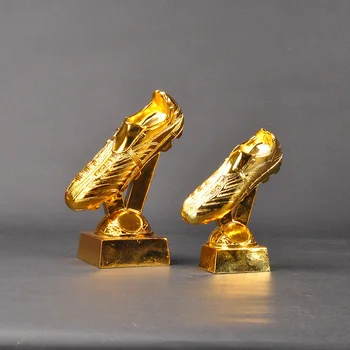 Aur Boot Rășină Campion De Fotbal Trofeu Meci De Fotbal Gheata De Aur Pantof De Atribuire Fanii Modelului De Suveniruri Acasă Decorare Birou Meserii
